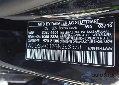 2016 Mercedes-Benz Cla 250 4Matic from USA, damaged, VIN WDDSJ4GB7GN363578